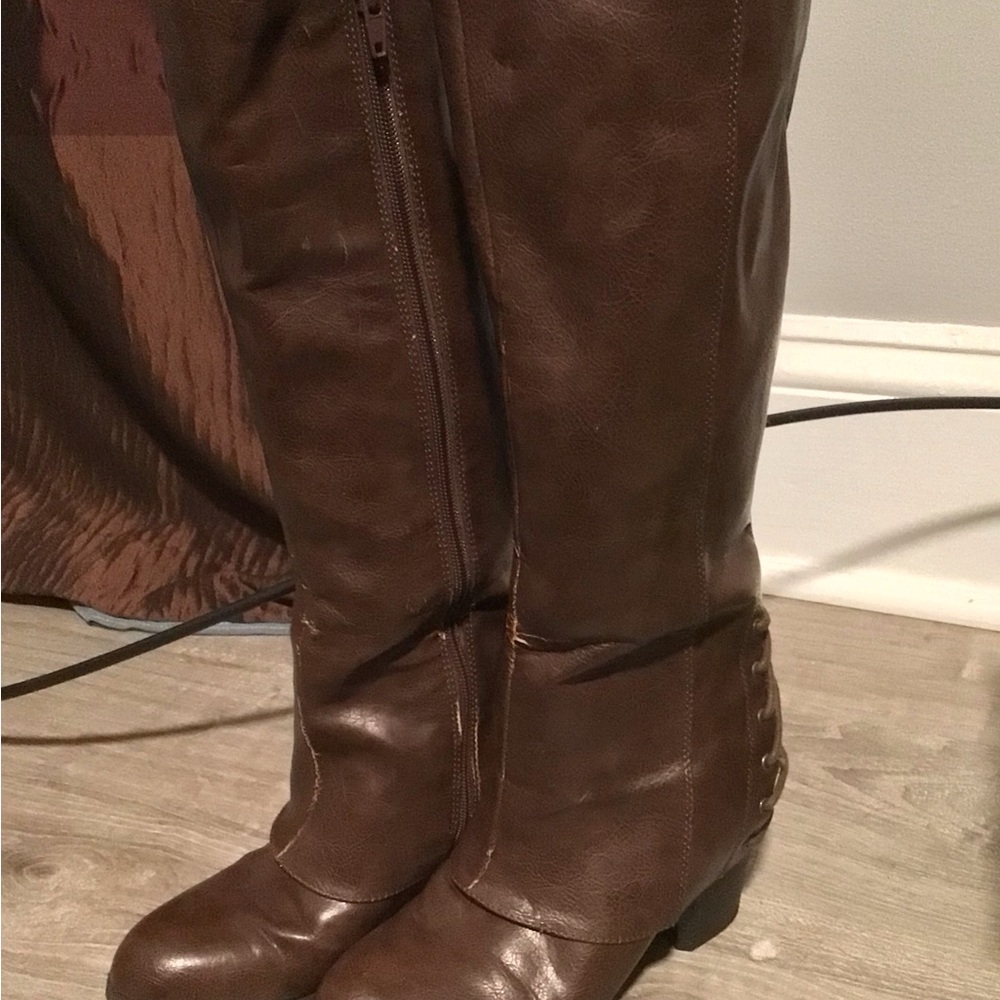 Fergalicious Dark Brown Heeled Boots